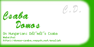 csaba domos business card